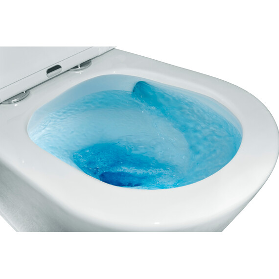 Унитаз-компакт безободковый Azario Vetro AZ-2149-UQ1 с тонкой крышкой микролифт (Система смыва Торнадо) фото 5