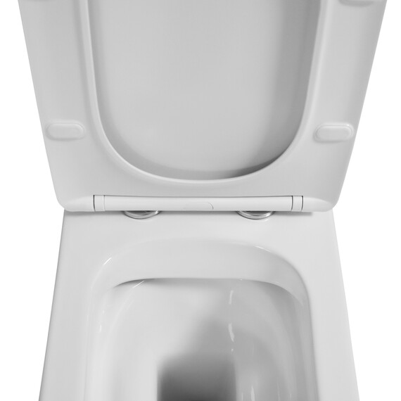 Унитаз-компакт безободковый Azario Indor AZ-T004B-R с тонкой крышкой микролифт фото 6