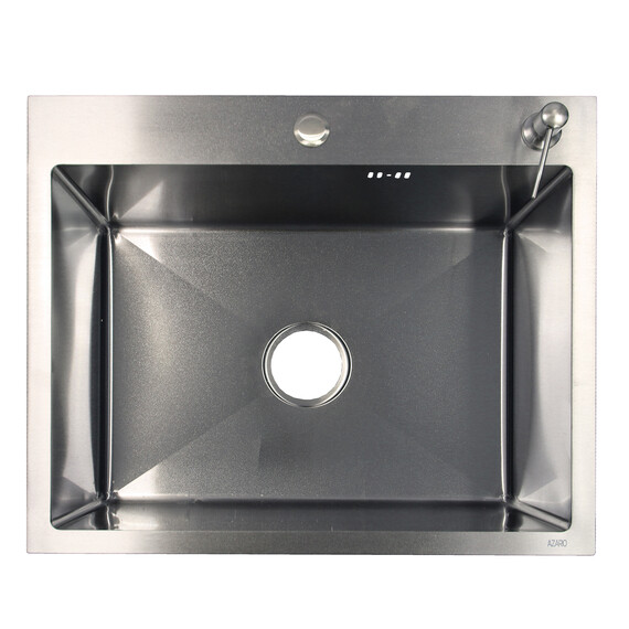 Кухонная мойка Azario Nicole AZS6050H (сифон, дозатор и коландер в комплекте) серебро соты фото 2