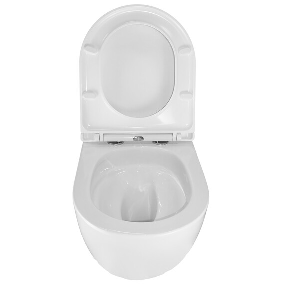 Унитаз подвесной безободковый Azario Gloria AZ-2003T с тонкой крышкой микролифт фото 4