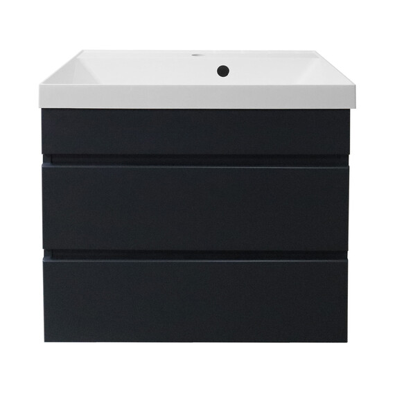 Тумба подвесная с раковиной Azario Эстима 60/2 60 см CS00094587, графит фото 3