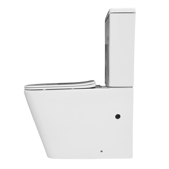 Унитаз-компакт безободковый Azario Indor AZ-T004B-R с тонкой крышкой микролифт фото 10