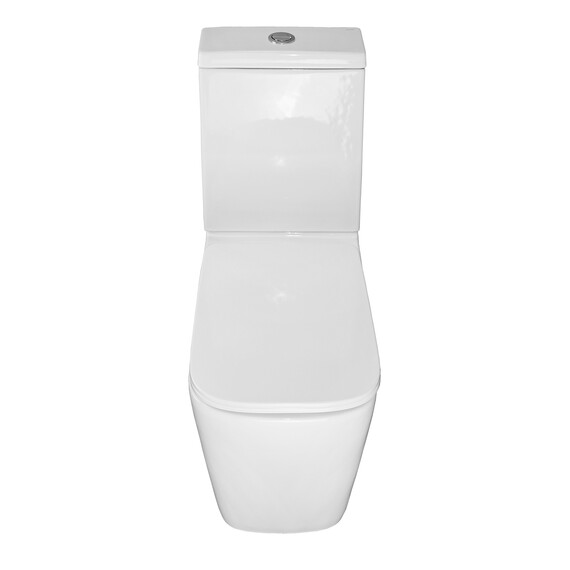 Унитаз-компакт безободковый Azario Ferra AZ-1015 с тонкой крышкой микролифт фото 5