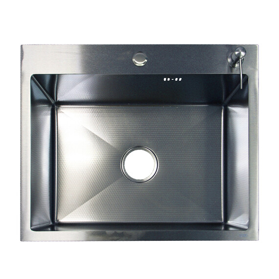 Кухонная мойка Azario Nicole AZS5050H (сифон, дозатор и коландер в комплекте) серебро соты фото 2