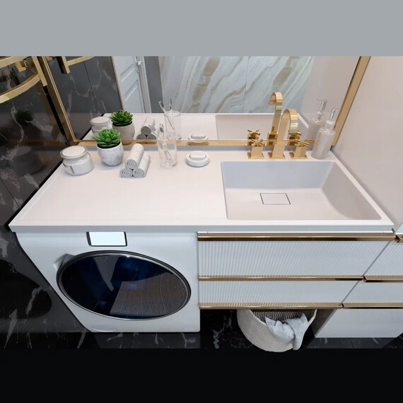 Раковина над стиральной машиной Azario Paola Magenta 120 см R CS00078452 фото 9