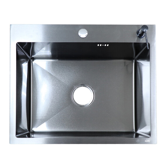 Кухонная мойка Azario Nicole AZB6050N (сифон, дозатор и коландер в комплекте) чёрный фото 2