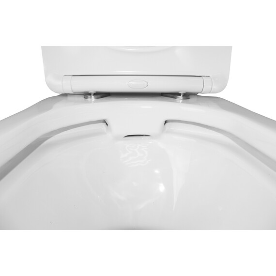 Унитаз-компакт безободковый Azario Wandy AZ-56D с тонкой крышкой микролифт фото 6