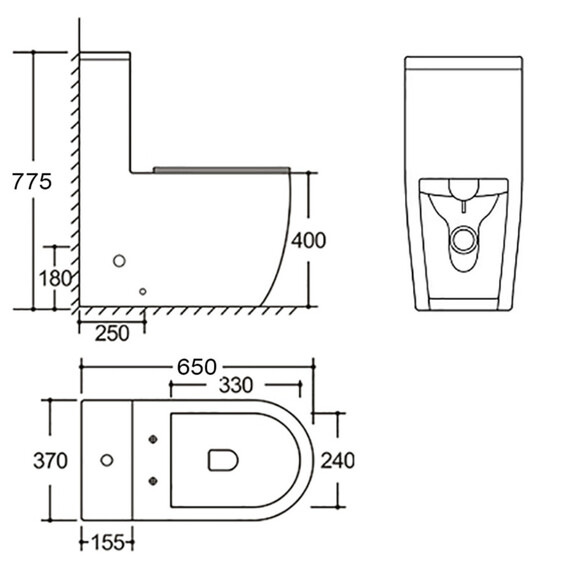 Унитаз-моноблок Azario Velluto AZ-6281 с тонкой крышкой микролифт (Система смыва Торнадо) фото 15