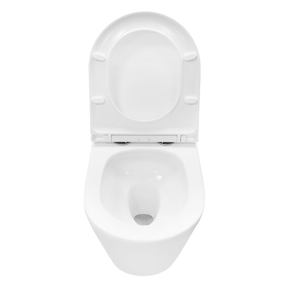 Унитаз подвесной безободковый Azario Nove AZ-9312T с тонкой крышкой микролифт фото 5