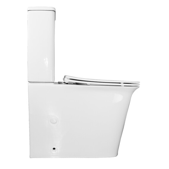 Унитаз-компакт безободковый Azario Velise AZ-1222A с крышкой микролифт фото 10