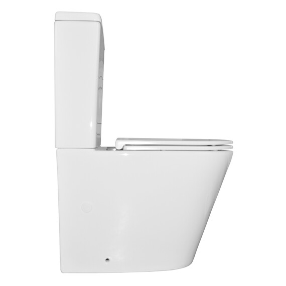 Унитаз-компакт безободковый Azario Vetro AZ-2149-UQ1 с тонкой крышкой микролифт (Система смыва Торнадо) фото 10