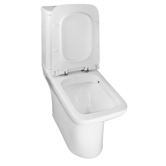 Унитаз-компакт безободковый Azario Glory AZ-49 с тонкой крышкой микролифт фото 4