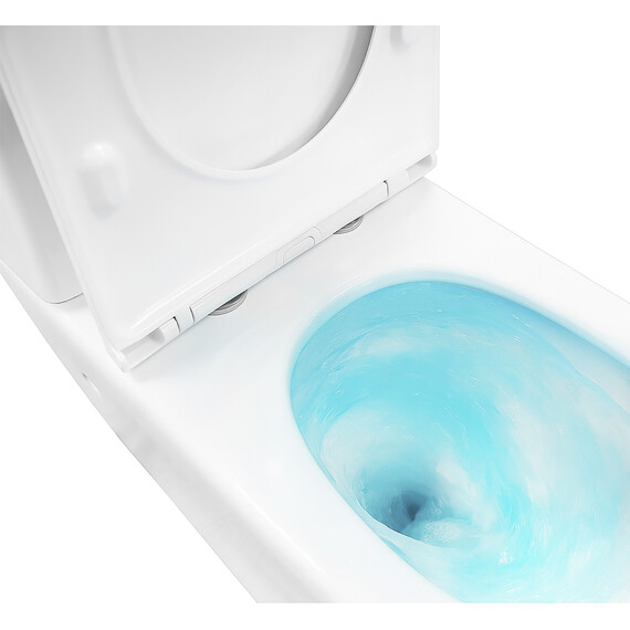 Унитаз-компакт безободковый Azario Verona AZ-8301 с крышкой микролифт (система смыва Торнадо) фото 14