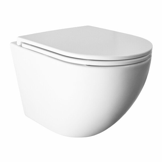 Унитаз подвесной безободковый Azario Pro PRO-0001 UQ3 с тонкой крышкой микролифт (система смыва Торнадо) фото 4