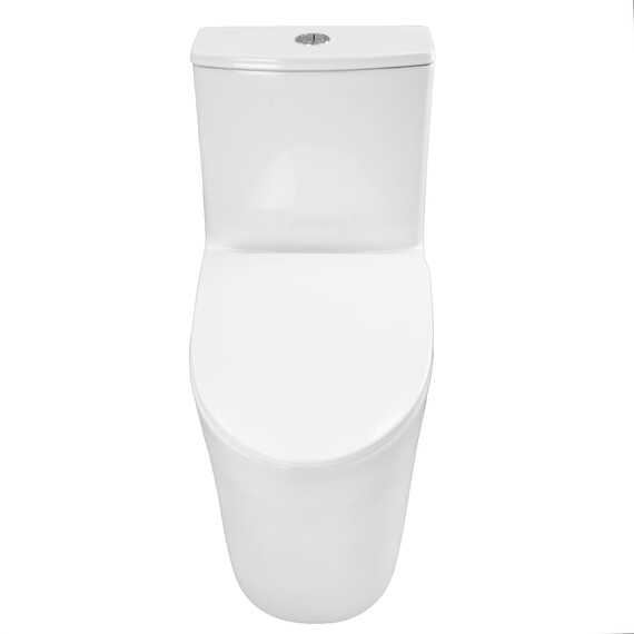 Унитаз-моноблок безободковый Azario Ansa AZ-2301 с тонкой крышкой микролифт фото 3