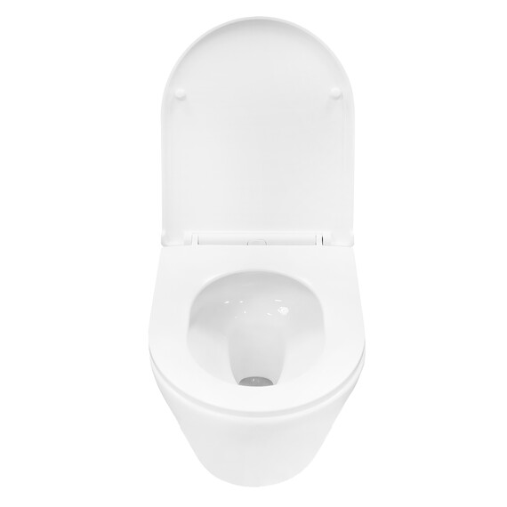 Унитаз подвесной безободковый Azario Nove AZ-9312T с тонкой крышкой микролифт фото 4