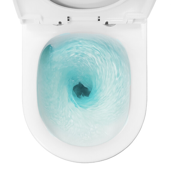 Унитаз-компакт безободковый Azario Tesoro AZ-8501 с крышкой микролифт (система смыва Торнадо) фото 8