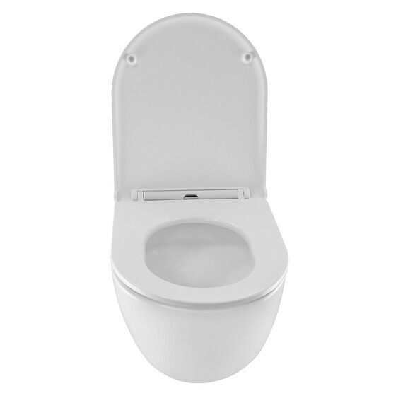 Унитаз подвесной безободковый Azario Pro PRO-0001 UQ3 с тонкой крышкой микролифт (система смыва Торнадо) фото 7