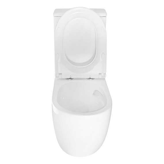 Унитаз-компакт безободковый Azario RIANO AZ-1307A с крышкой микролифт (система смыва Торнадо) фото 5