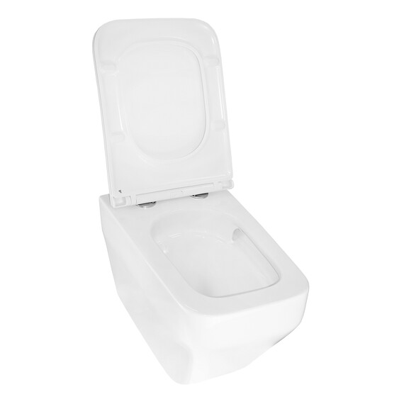 Унитаз подвесной безободковый Azario Moneo AZ-0062 UQ1 с тонкой крышкой микролифт (Система смыва торнадо) фото 4