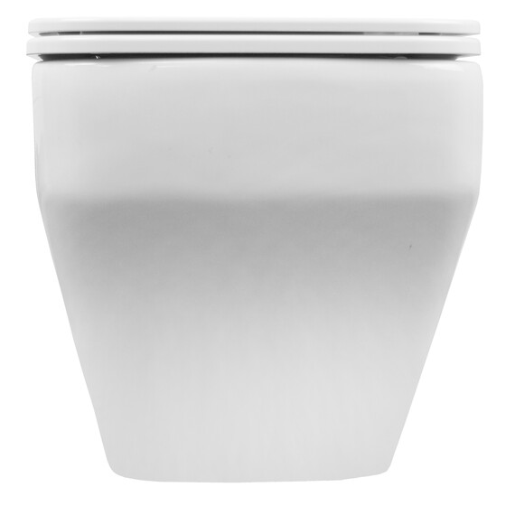 Унитаз подвесной безободковый Azario Moneo AZ-0062 UQ1 с тонкой крышкой микролифт (Система смыва торнадо) фото 8