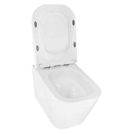 Унитаз подвесной безободковый Azario ESCONDA AZ-2805E с крышкой микролифт (Система смыва торнадо) фото 5