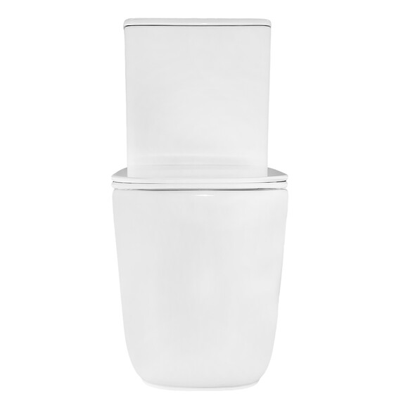 Унитаз-компакт безободковый Azario RIANO AZ-1305A с крышкой микролифт (система смыва Торнадо) фото 12