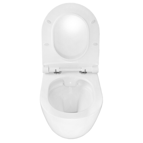 Унитаз подвесной безободковый Azario Geno AZ-2196-D с тонкой крышкой микролифт фото 5