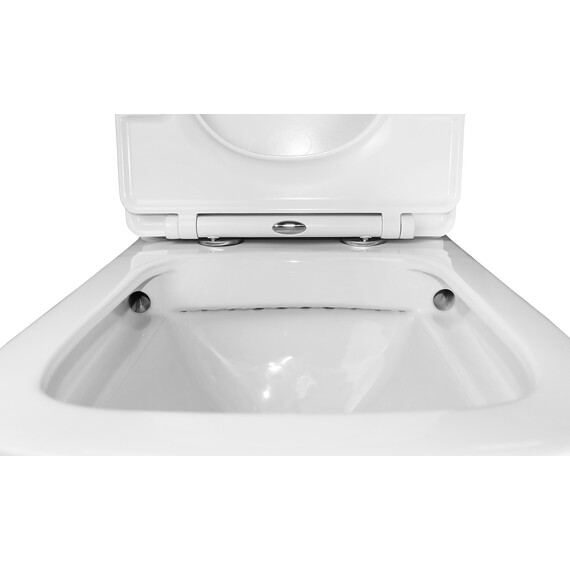 Унитаз-компакт безободковый Azario Iris AZ-8353 с тонкой крышкой микролифт фото 5