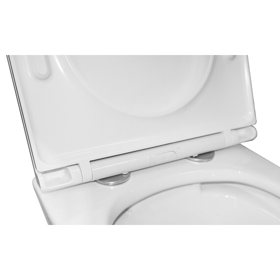 Унитаз подвесной безободковый Azario Uno AZ-2380 с тонкой крышкой микролифт фото 7