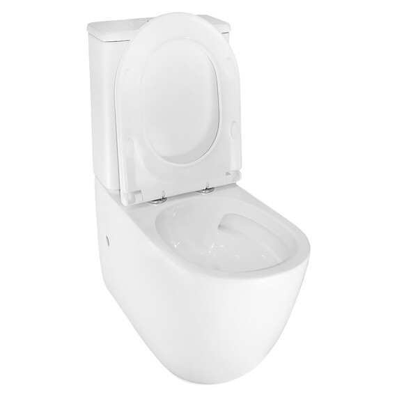 Унитаз-компакт безободковый Azario RIANO AZ-1307A с крышкой микролифт (система смыва Торнадо) фото 4