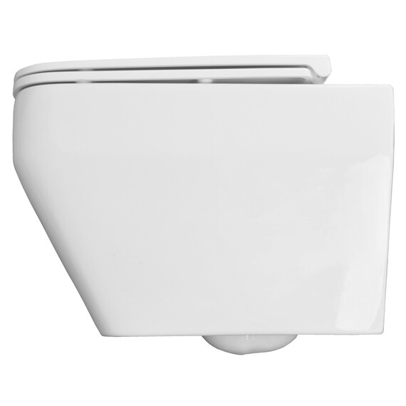 Унитаз подвесной безободковый Azario Moneo AZ-0062 UQ1 с тонкой крышкой микролифт (Система смыва торнадо) фото 9