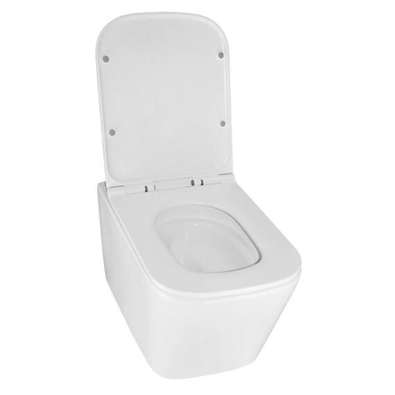 Унитаз подвесной безободковый Azario Cascad AZ-2303-A с тонкой крышкой микролифт (Система смыва Торнадо) фото 4