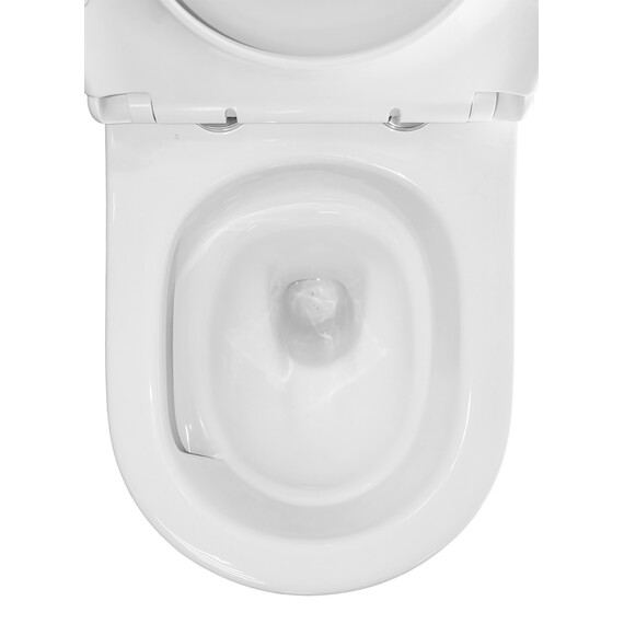 Унитаз подвесной безободковый Azario LANDER AZ-2802E с тонкой крышкой микролифт (Система смыва торнадо) фото 9