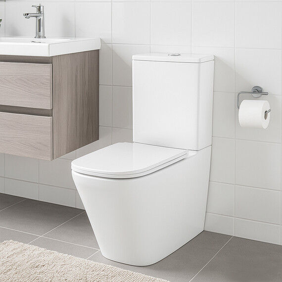 Унитаз-компакт безободковый Azario Terra AZ-6003-A с тонкой крышкой микролифт (Система смыва Торнадо) фото 12