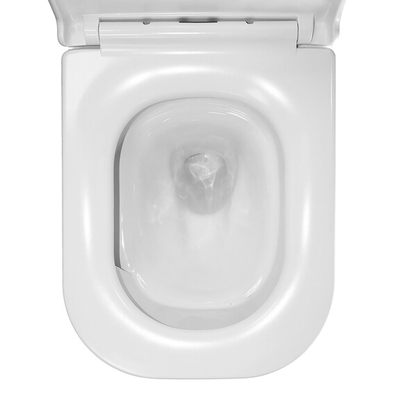 Унитаз подвесной безободковый Azario RIANO AZ-2808E с крышкой микролифт (Система смыва торнадо) фото 9
