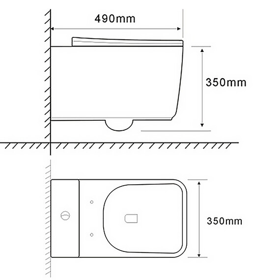 Унитаз подвесной безободковый Azario RIANO AZ-2808E с крышкой микролифт (Система смыва торнадо) фото 16