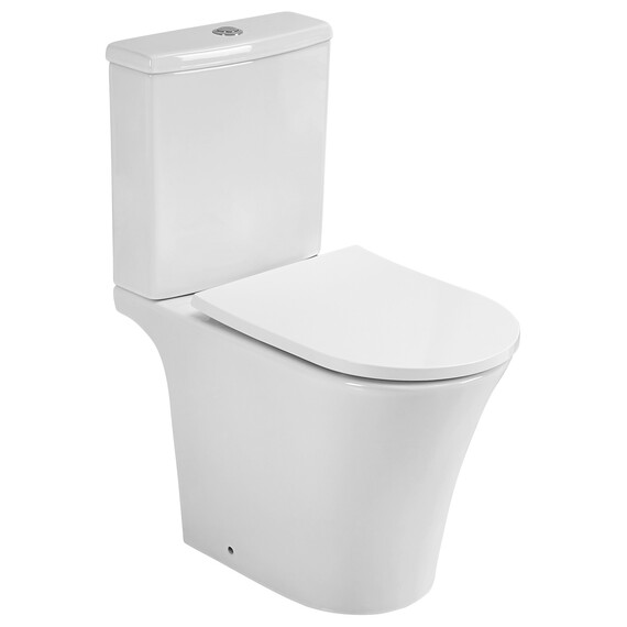 Унитаз-компакт безободковый Azario Vise AZ-1343BT с тонкой крышкой микролифт фото 2