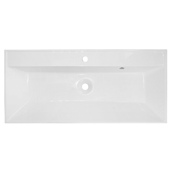 Тумба подвесная с раковиной Azario Zena 100/2 100 см CS00096981, белый глянцевый фото 4