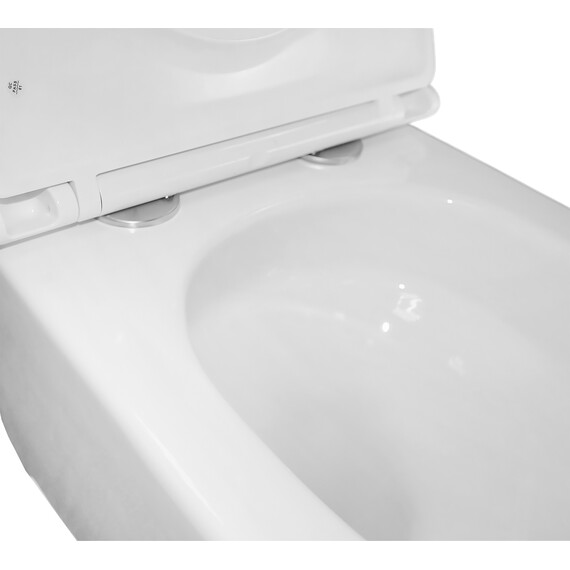 Унитаз подвесной безободковый Azario Terso AZ-092E-UQ3 (система смыва Торнадо) с тонкой крышкой микролифт фото 8