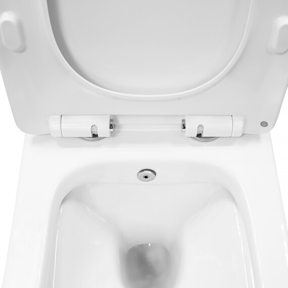 Унитаз подвесной безободковый Azario Nove AZ-9321B с тонкой крышкой микролифт фото 7