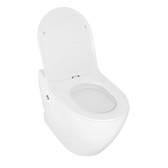 Унитаз приставной импульсный Azario AZ102 с тонкой крышкой микролифт фото 3