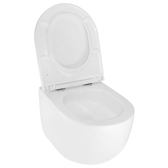 Унитаз подвесной безободковый Azario Terso AZ-092E-UQ3 (система смыва Торнадо) с тонкой крышкой микролифт фото 5