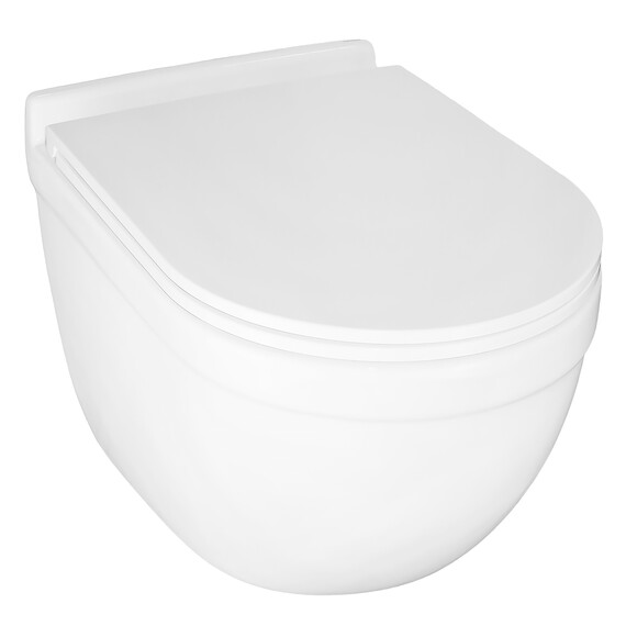 Унитаз подвесной безободковый Azario Fora AZ-0017-UQ3 с крышкой микролифт (Система смыва торнадо) фото 3