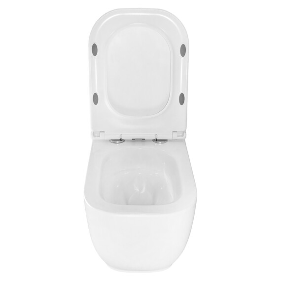 Унитаз подвесной безободковый Azario RIANO AZ-2808E с крышкой микролифт (Система смыва торнадо) фото 6