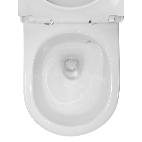 Унитаз подвесной безободковый Azario BONELLE AZ-2801E с тонкой крышкой микролифт (Система смыва торнадо) фото 8