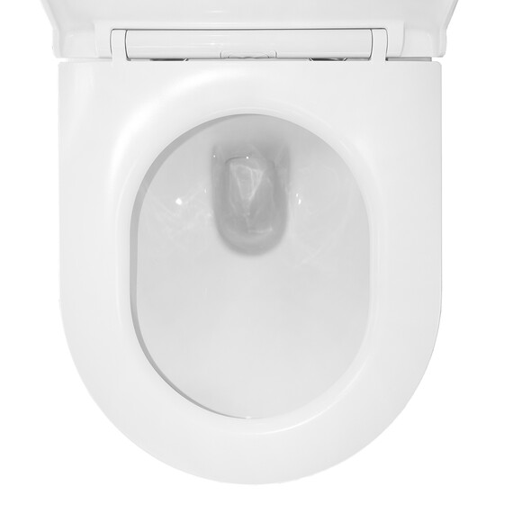 Унитаз подвесной безободковый Azario Uno AZ-2380 с тонкой крышкой микролифт фото 10