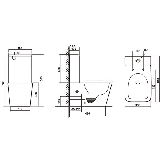 Унитаз-компакт безободковый Azario Terra AZ-6003-A с тонкой крышкой микролифт (Система смыва Торнадо) фото 13