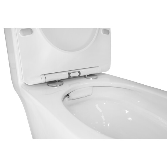 Унитаз-моноблок безободковый Azario Prime AZ-1363OP с тонкой крышкой микролифт фото 7