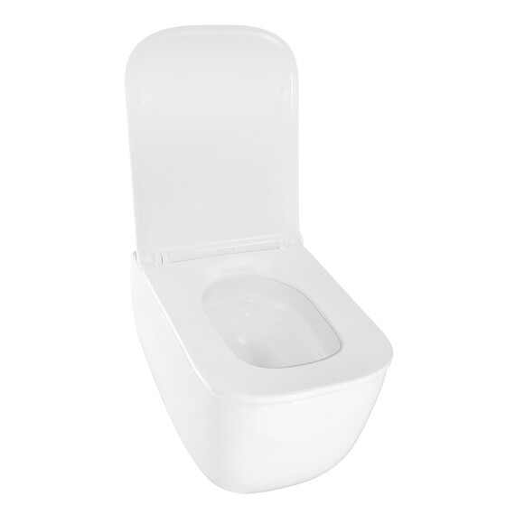 Унитаз подвесной безободковый Azario FOTE AZ-116-UQ3 с тонкой крышкой микролифт (Система смыва торнадо) фото 4